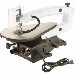 Shop Fox 18 in. VS Scroll Saw with LED Gooseneck Light and 64-Piece Rotary Tool Kit thumbnail 2