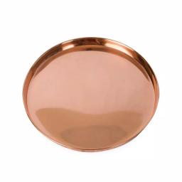 Achla Designs 12.5 in. Round Copper Plated Stainless Steel Decorative Serving Tray thumbnail 4