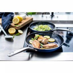 Blue Diamond 2-Piece Aluminum Ceramic Nonstick Frying Pan Set, Blue thumbnail 2