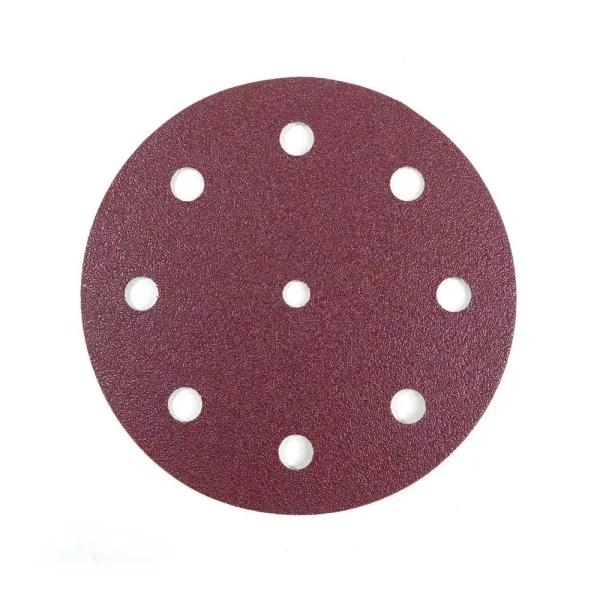 POWERTEC 125mm 240-Grit Aluminum Oxide Hook and Loop Sanding Discs for Festool RO 125/ETS 125 (50-Pack)
