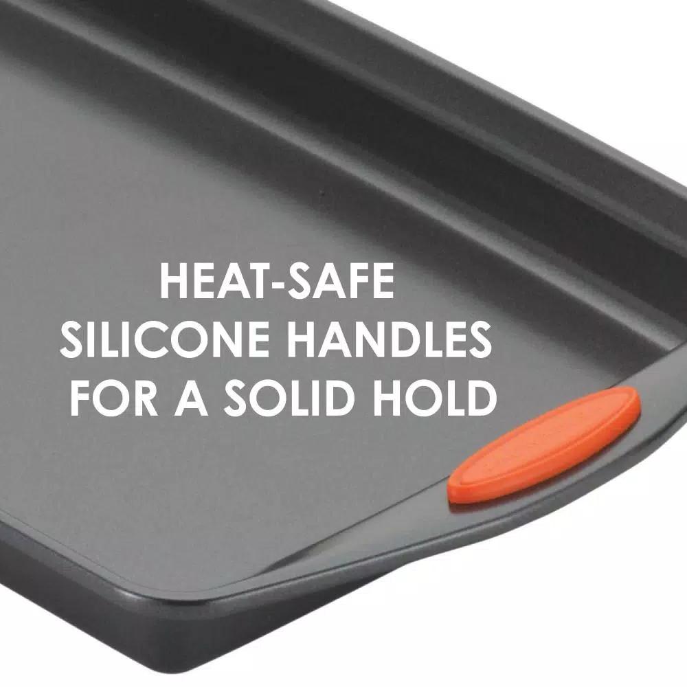 Rachael Ray Nonstick 9 x 13 in. Covered Cake Pan with Snap-On Lid, Carbon Steel