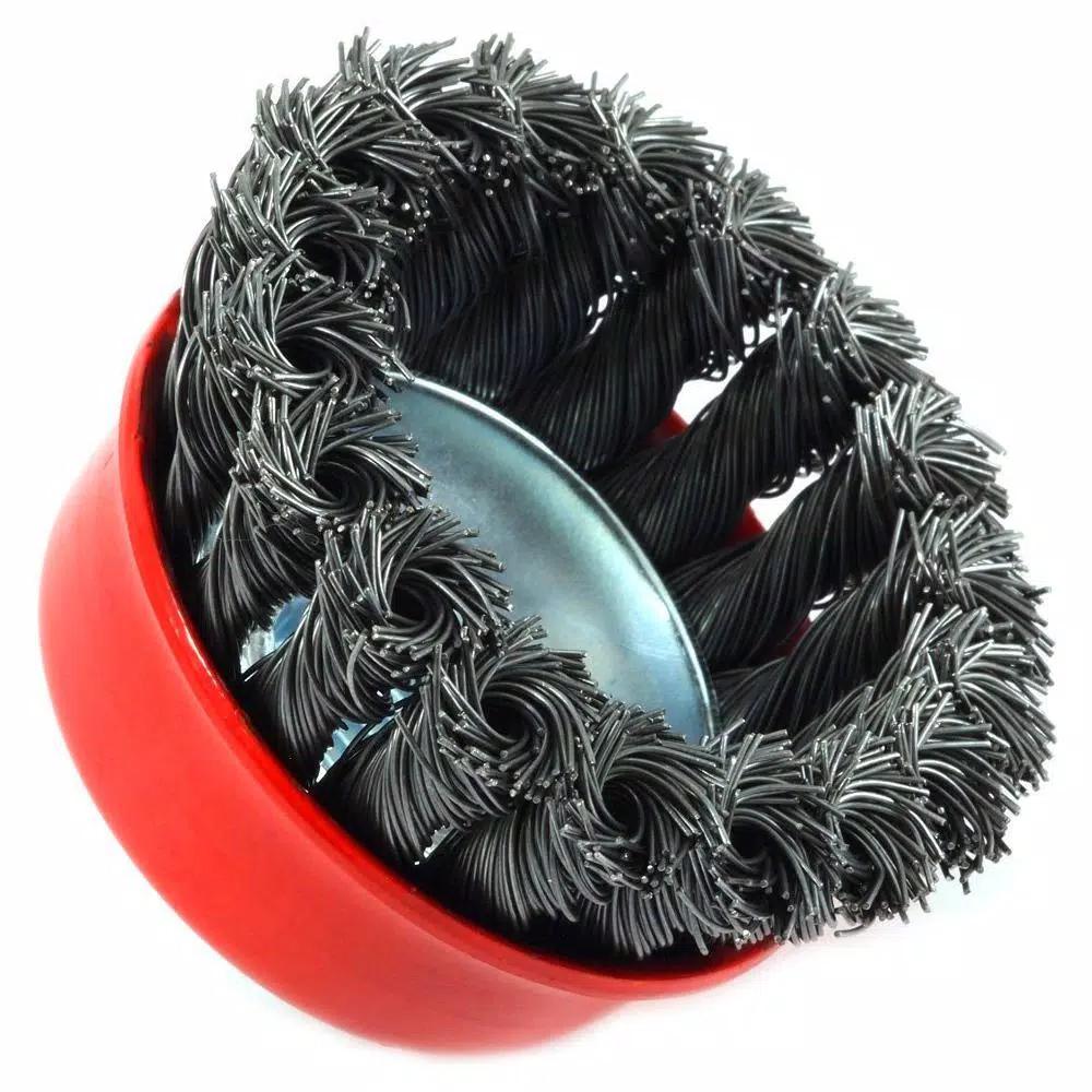 MIBRO 7-Piece Industrial Wire Brush and Hand Brush Set for Deburring, Rust and Scale Removal