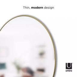 Umbra Hubba 34-inch Round Contemporary Brass Wall Mirror thumbnail 5