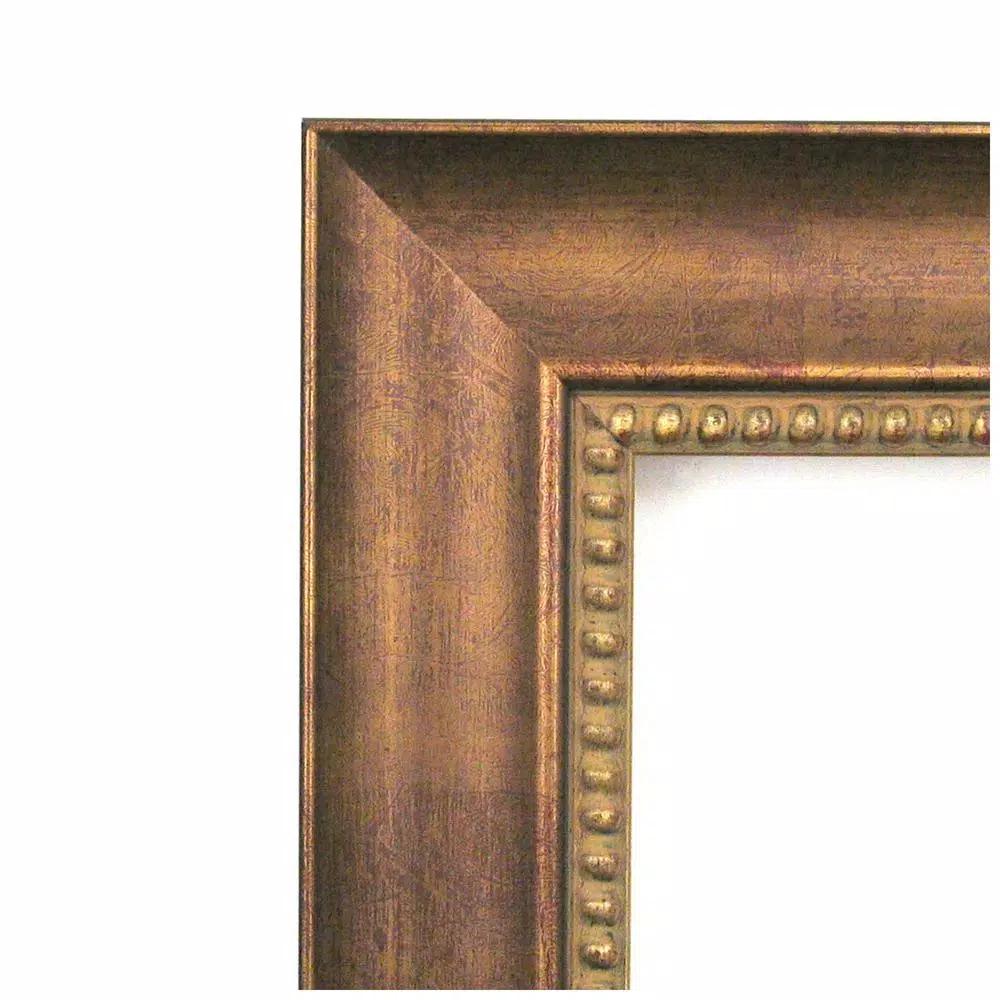 Amanti Art Manhattan 24 in. Square Bronze Wood Framed Beveled Edge Bathroom Vanity Mirror