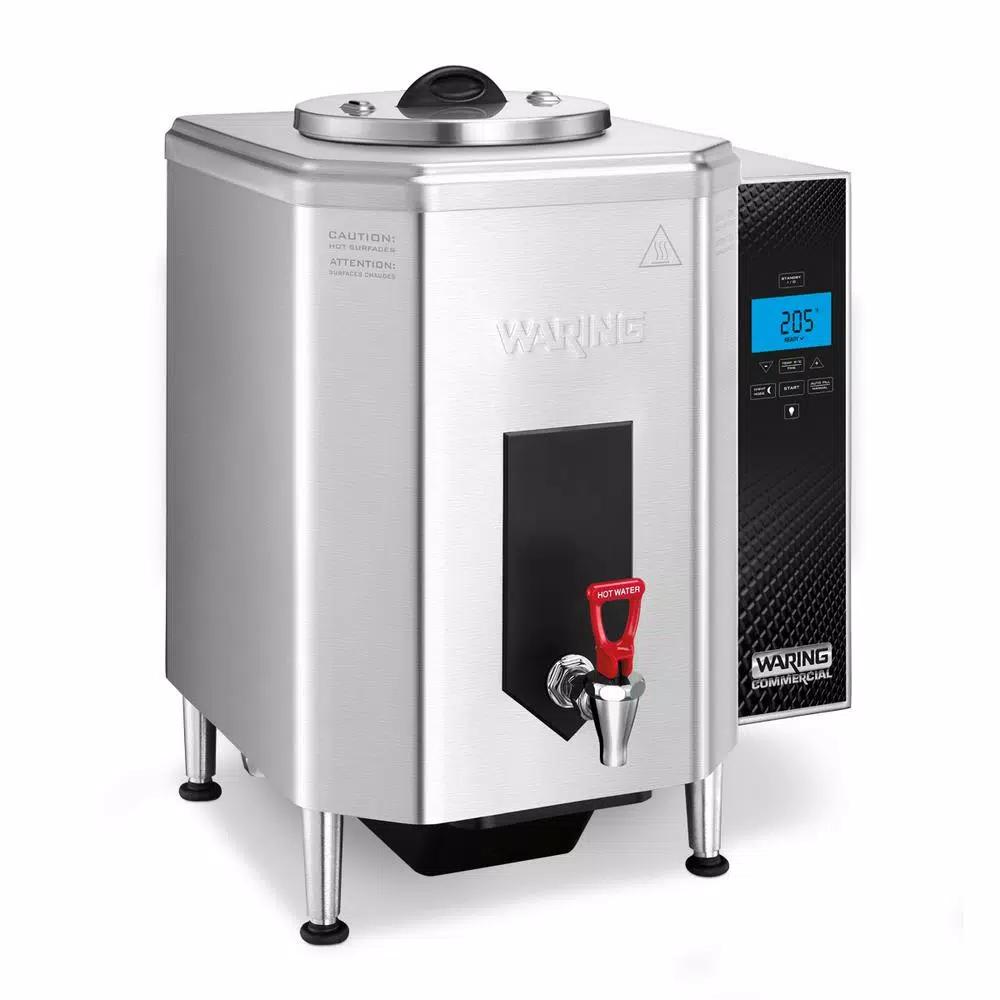Waring Commercial Stainless Steel 10-Gallon Hot Water Dispenser, 160-Cup Capacity, 120V