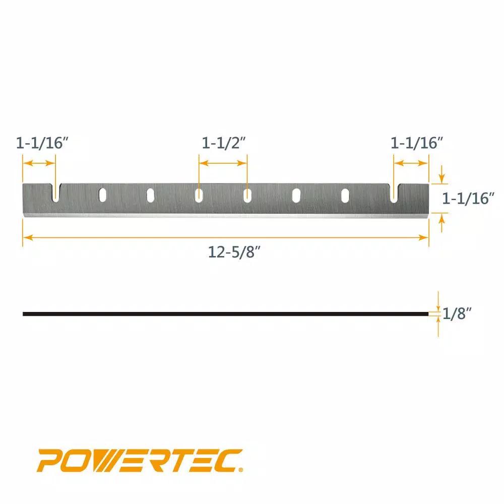 POWERTEC 12.5 in. M2 High-Speed Steel Replacement Planer Knives for DeWalt DW733