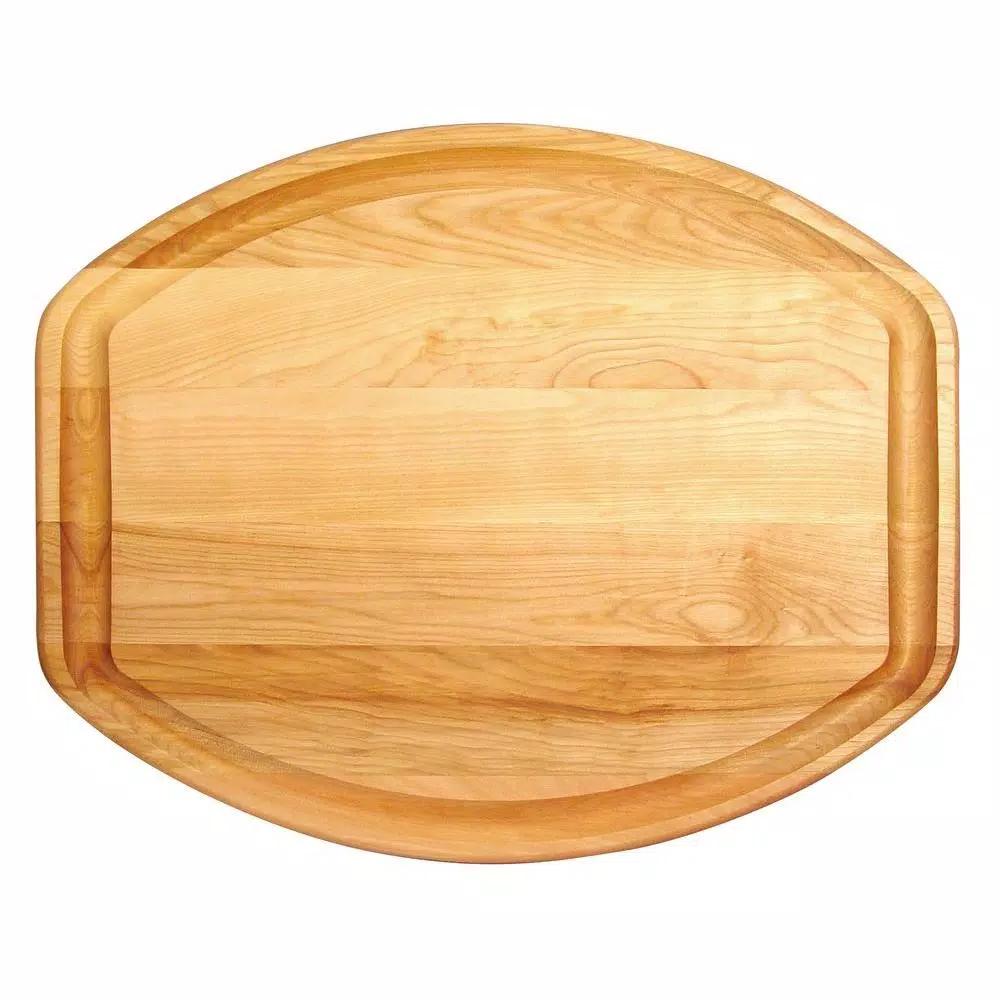 Catskill Craftsmen Hardwood Reversible Oval Turkey Cutting Board with Juice Groove