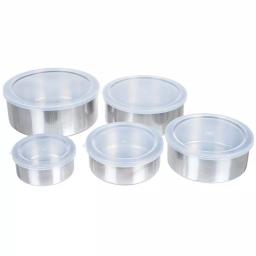 Chef Buddy 5-Piece Stainless Steel Mixing Bowl Set with Airtight Lids thumbnail 1