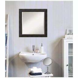 Amanti Art Signore 24 in. x 24 in. Square Wood Framed Beveled Edge Bathroom Vanity Mirror in Bronze thumbnail 6