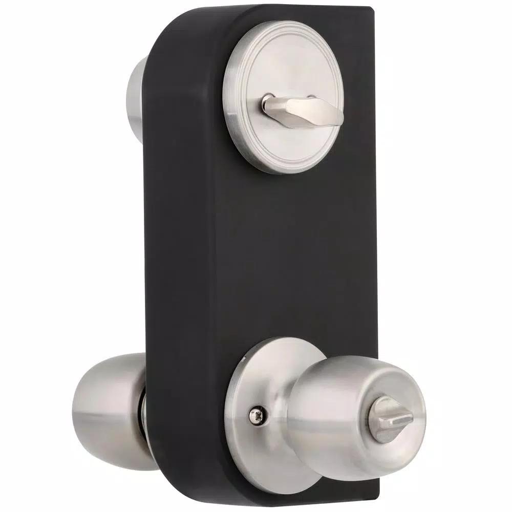 Toledo Fine Locks Single Cylinder Satin Nickel Entry Combo Set