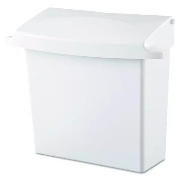 Rubbermaid Commercial Products Rubbermaid White Sanitary Napkin Receptacle with Rigid Liner