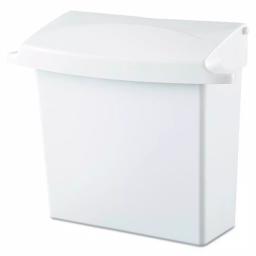 Rubbermaid Commercial Products Rubbermaid White Sanitary Napkin Receptacle with Rigid Liner thumbnail 1