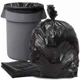 Plasticplace 55-60 Gallon Heavy Duty Black Trash Bags, 1.2 Mil Thickness, 100 Count Case thumbnail 2