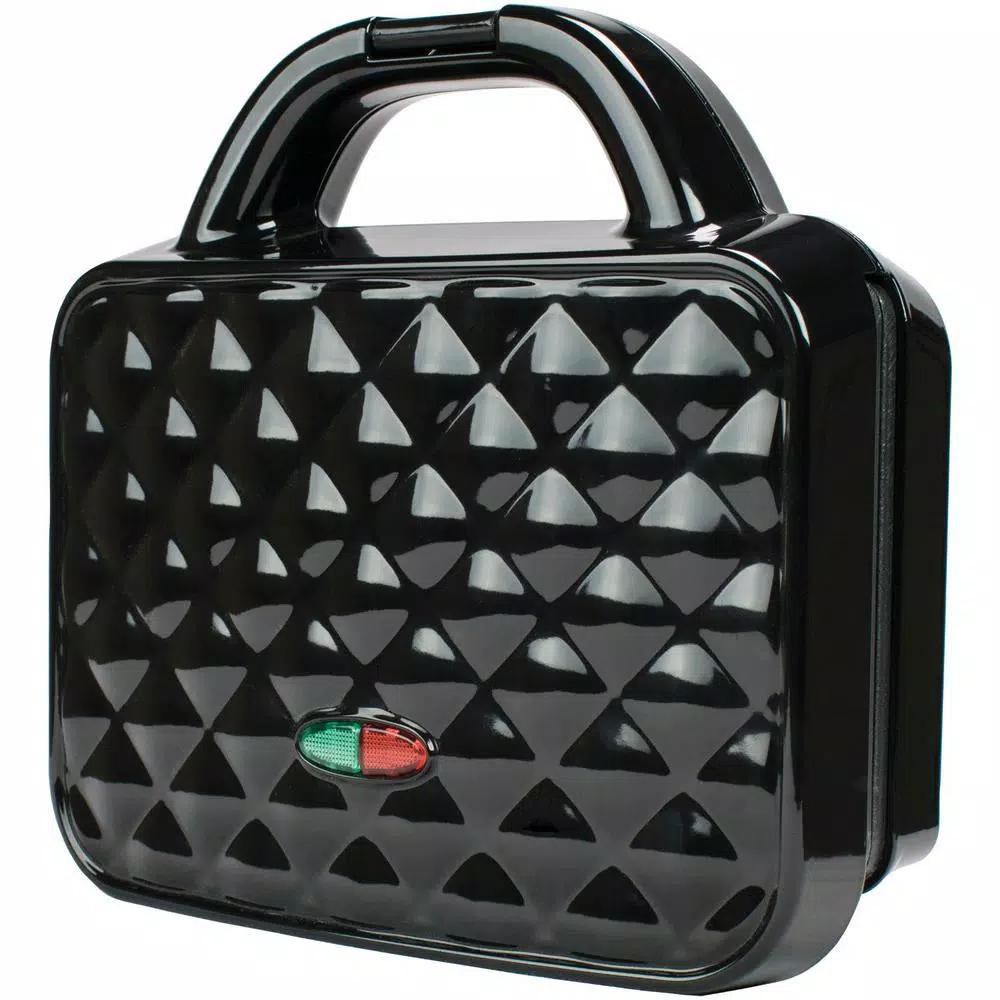 Brentwood Appliances Couture Purse Nonstick Dual Waffle Maker, Black