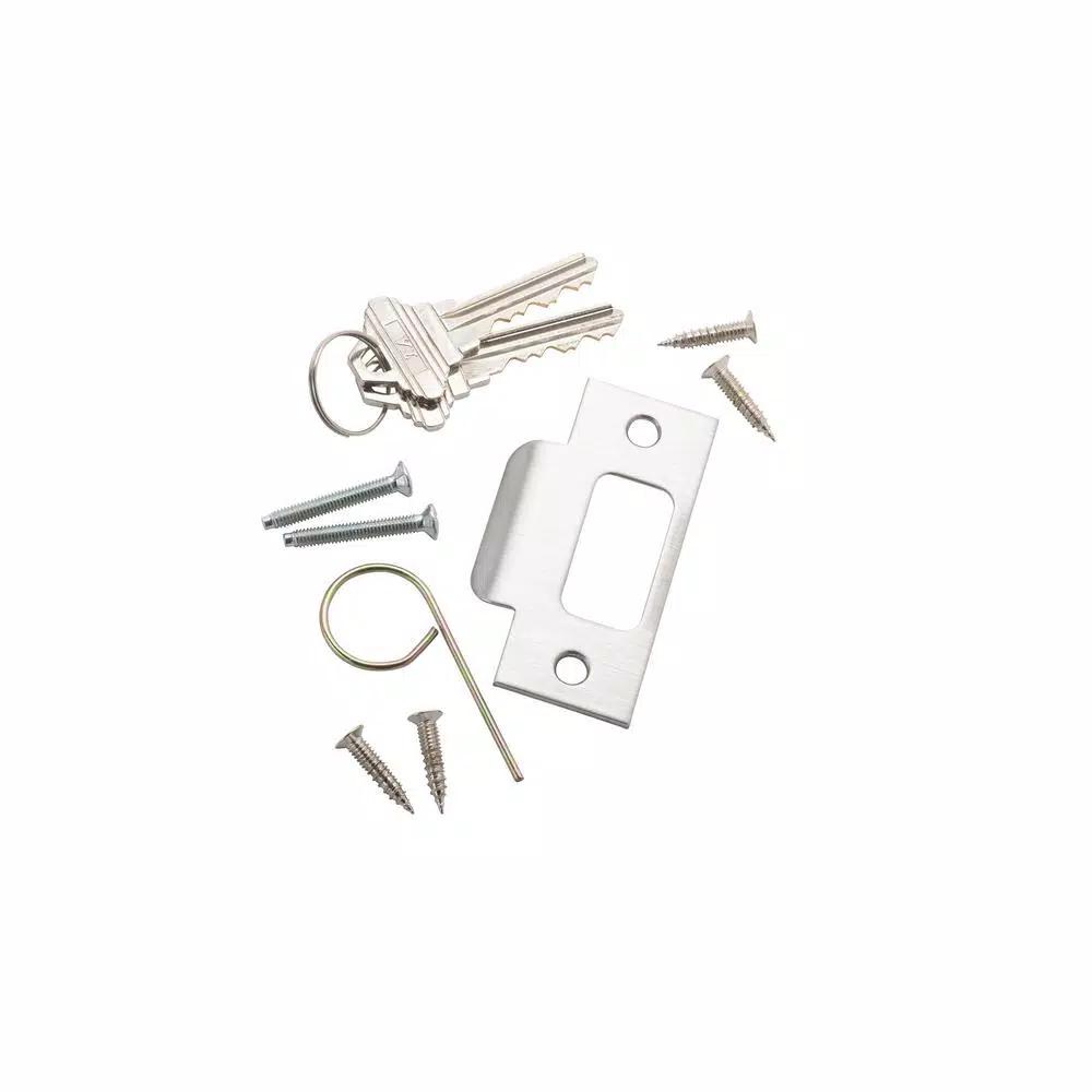 Taco Stainless Steel Cylindrical Entry Knob and Deadbolt Combo, Weiser Keyway, Grade 3
