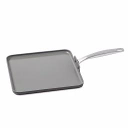 GreenPan Chatham 11 in. Hard-Anodized Aluminum Ceramic Nonstick Square Griddle, Gray thumbnail 1