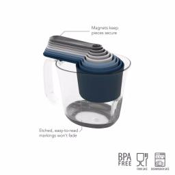 Spectrum Tovolo Magnetic Nested Measuring Cup and Spoon Set, Red thumbnail 3
