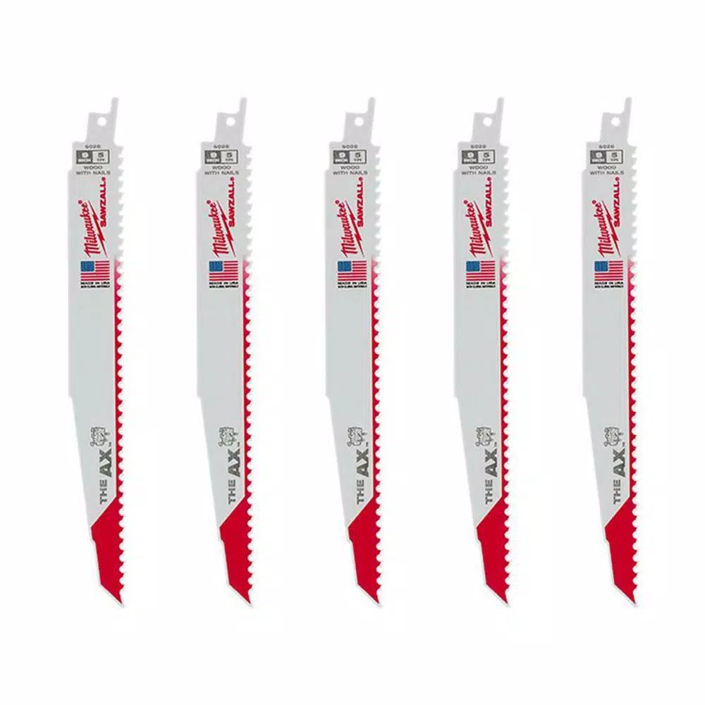 Milwaukee 15-Piece Reciprocating Saw Blade Set with AX Blades for Wood and Metal