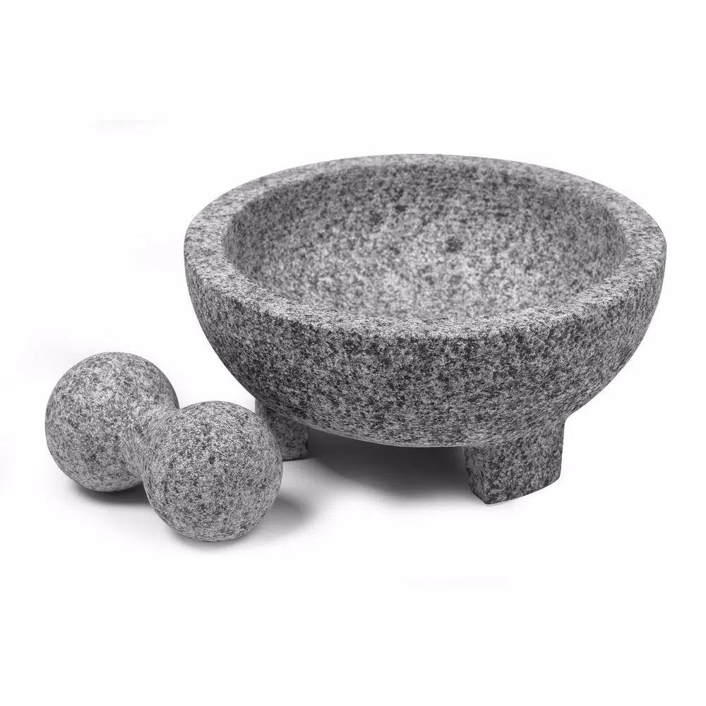 IMUSA Natural Granite Molcajete Mortar and Pestle, 5 in.
