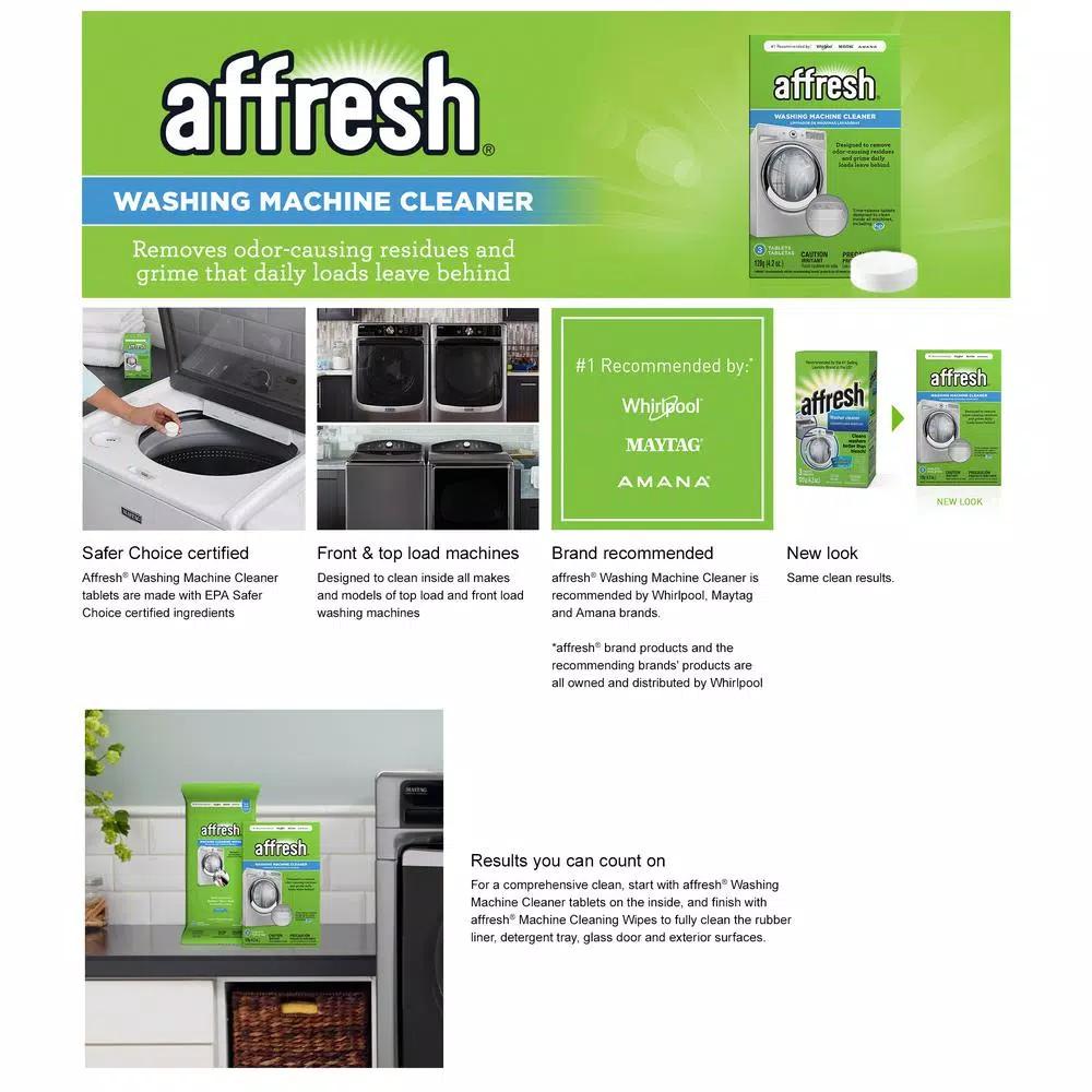 Affresh Washer Cleaner Tablets for HE Washers, 3-Count