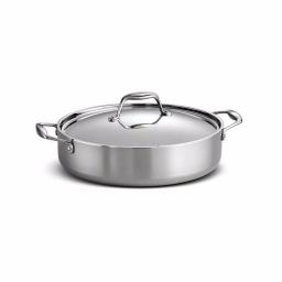 Tramontina Gourmet 6 Qt. Tri-Ply Clad Stainless Steel Covered Braiser thumbnail 1