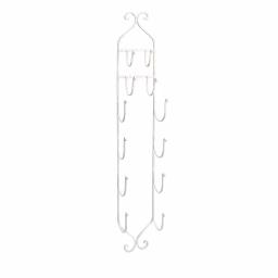 IMAX Worldwide Home 41.25 in. White Metal Wall-Mounted Towel and Wine Rack thumbnail 1
