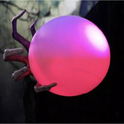Haunted Hill Farm 7.5 ft. Animated Phantom Witch with Multi-Color LED Crystal Ball Halloween Prop thumbnail 5
