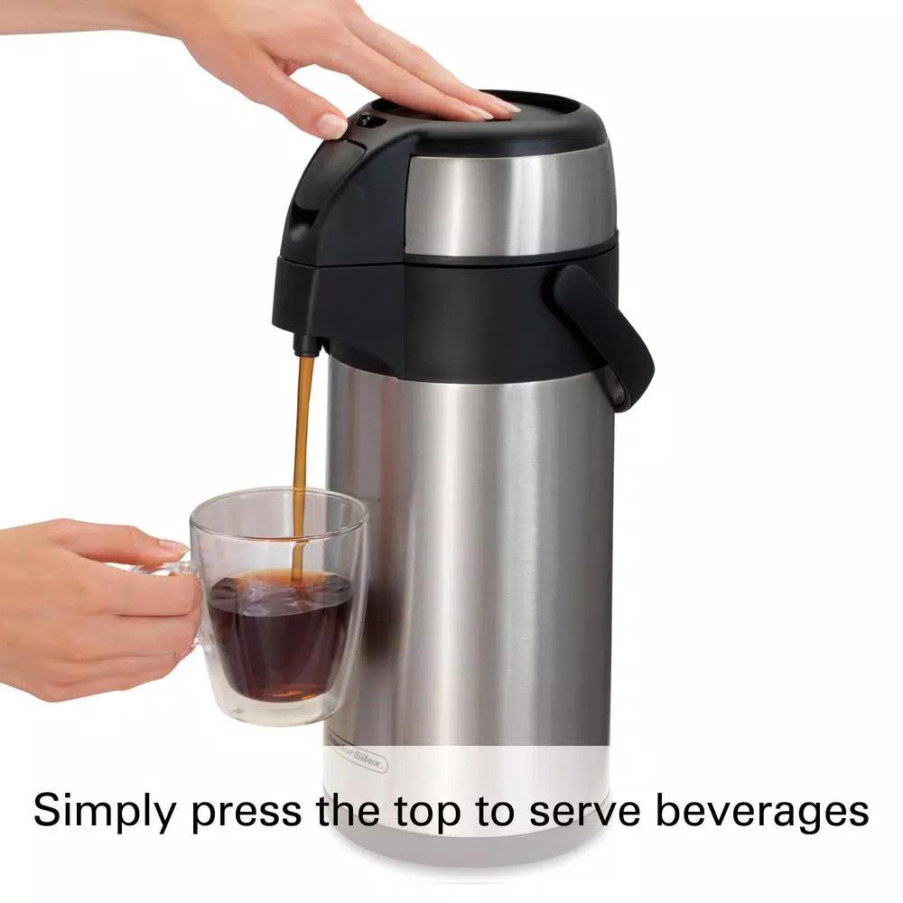 Proctor Silex 12.6-Cup Stainless Steel Airpot Coffee Urn, 3L Vacuum Insulated Beverage Server
