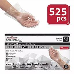 Safe Handler Long Cuff HDPE Multi-Purpose Disposable Gloves, One Size, 525-Count thumbnail 2