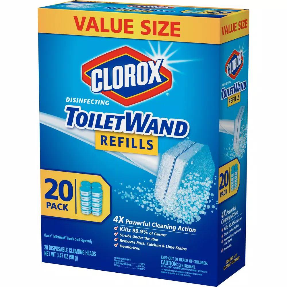 Clorox ToiletWand Disinfecting Toilet Bowl Cleaner Refill Pads, 20-Count