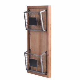 StyleWell Wood Wall Organizer with 2 Metal Wire Baskets and Chalkboard Labels thumbnail 6