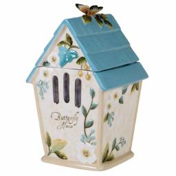 Certified International Nature Garden 3-D Butterfly Birdhouse Cookie Jar, 88 oz. thumbnail 4