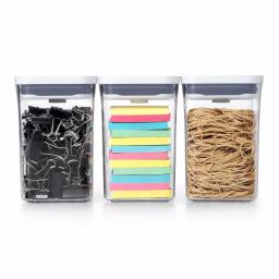 OXO Good Grips 3-Piece POP Container Set, 1.1 Qt Small Square Airtight Food Storage thumbnail 4