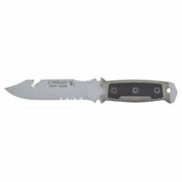Camillus SKOL 5 in. 1095 High Carbon Steel Fixed Blade Knife with Gut Hook and Micarta Handle thumbnail 1