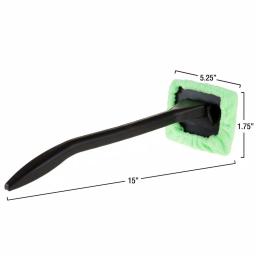 Stalwart Windshield Cleaner Tool with Pivoting Head and Microfiber Cloth thumbnail 3