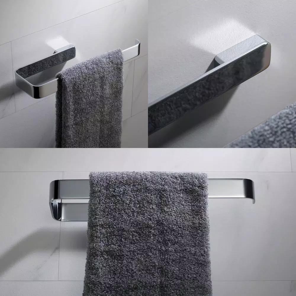 KRAUS Stelios Chrome Bathroom Towel Ring - Solid Brass Hand Towel Holder