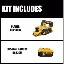 DEWALT 20V MAX XR Cordless Brushless 3-1/4 in. Planer with 5.0 Ah Battery thumbnail 2