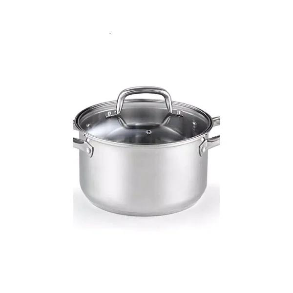 Cook N Home 5 qt. Stainless Steel Casserole Dish with Tempered Glass Lid