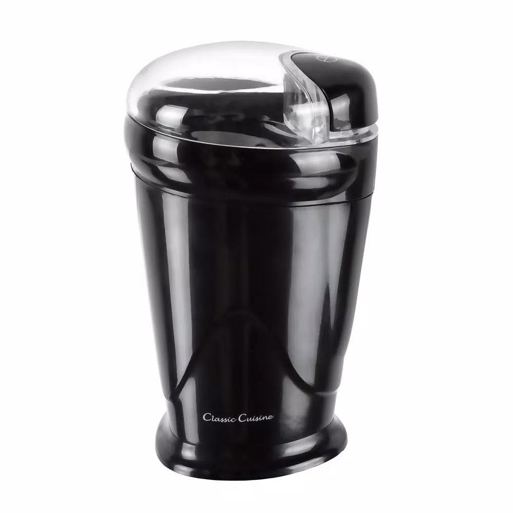 Classic Cuisine 1.41 oz. Electric Coffee and Spice Grinder, Black Blade Grinder