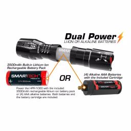 Smartech Products DuoTec HPR-1000 1000 Lumens Rechargeable LED Flashlight & 3500 mAh Power Bank thumbnail 7