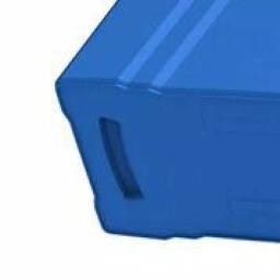 United Solutions 23 Gal. Blue Slim Recycling Highboy Waste Container thumbnail 4