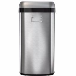 iTouchless 16 Gal. Oval Stainless Steel Open Top Commercial Trash Can with Dual Odor Filters thumbnail 6