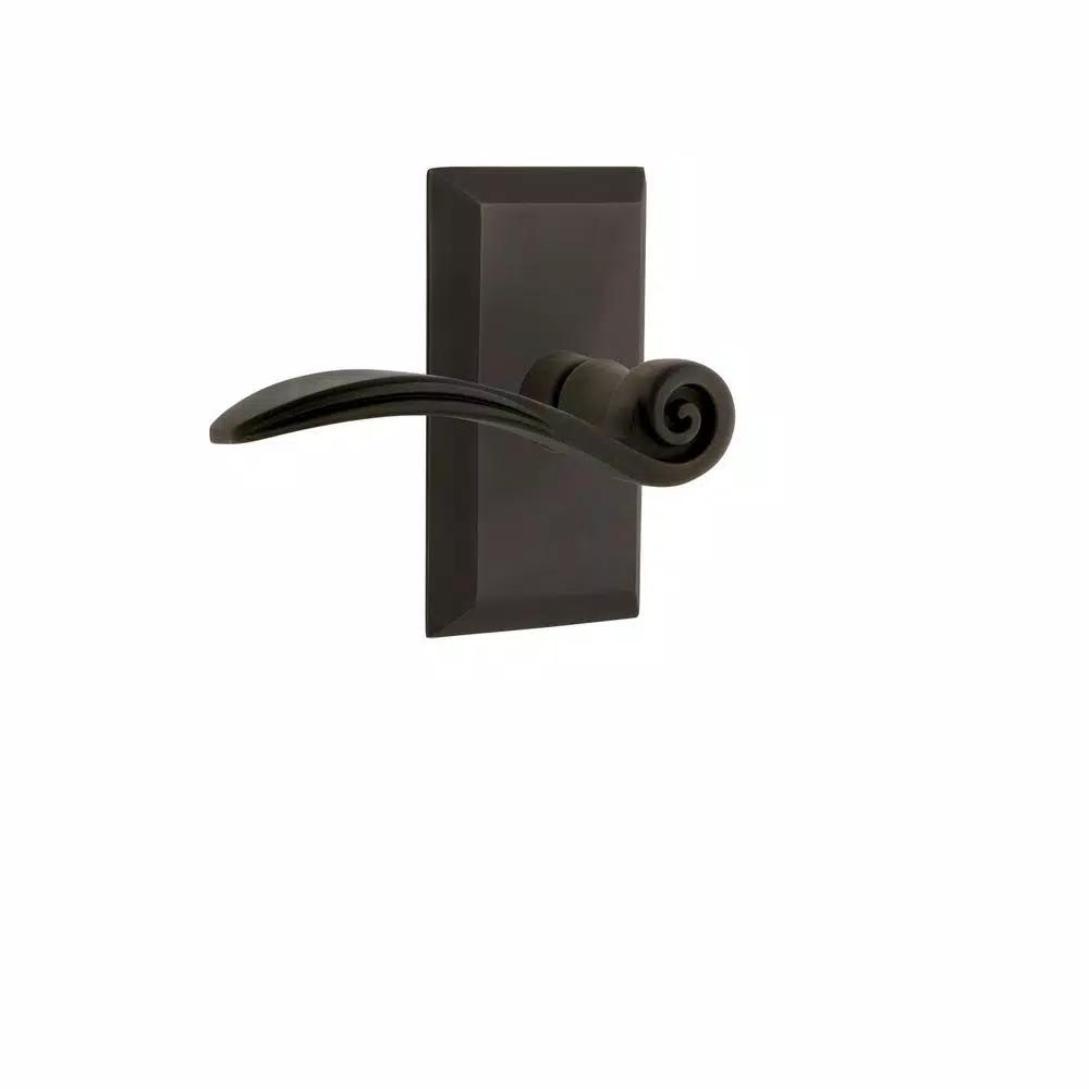 Nostalgic Warehouse Swan Privacy Lever, Oil-Rubbed Bronze, 2-3/8 in. Backset