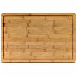 Heim Concept Premium Bamboo Cutting Board and Serving Tray with Drip Groove, 18 x 12 in thumbnail 4