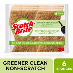 Scotch-Brite Greener Clean Non-Scratch Scrub Sponges, 2.7 in., 6-Pack thumbnail 2