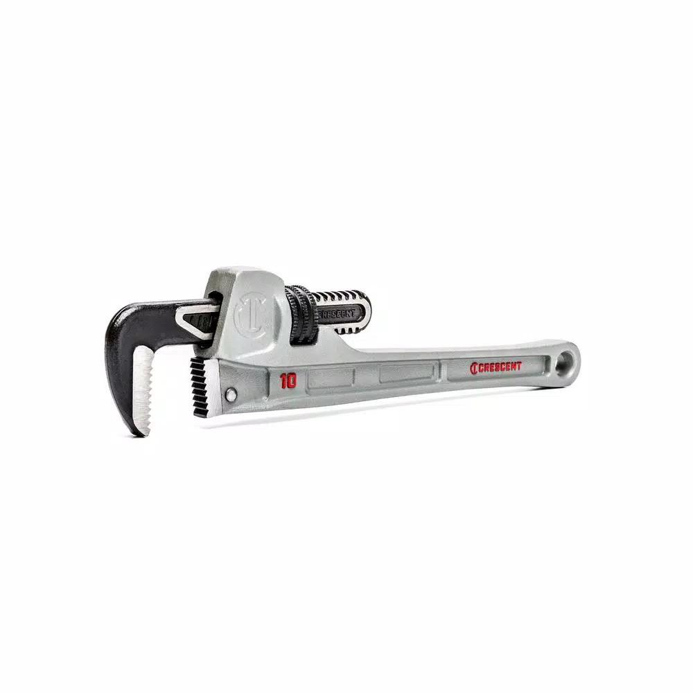 Crescent Aluminum Pipe Wrench, 9-inch Adjustable Straight Pipe Wrench