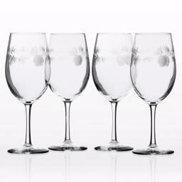 Rolf Glass Icy Pine 18 oz. Etched All Purpose Wine Glasses, Set of 4 thumbnail 1