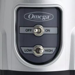 Omega 1 HP 2-Speed Silver Blender with 48 oz. Tritan Container thumbnail 3