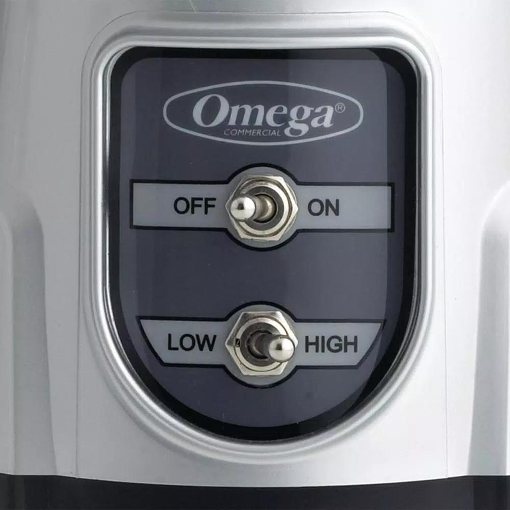 Omega 1 HP 2-Speed Silver Blender with 48 oz. Tritan Container