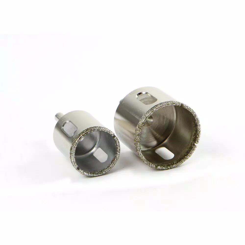 XtremepowerUS 5-Piece Diamond Dust Hole Saw Set for Glass, Tile, and Marble